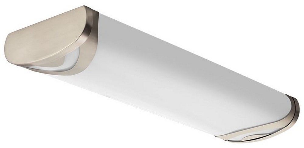 Lithonia Lighting-FMLBML 24IN 40K 80CRI BN-Boomerang - 24 Inch 4000K 25W 1 LED Linear Flush Mount   Brushed Nickel Finish with Frosted Acrylic Glass